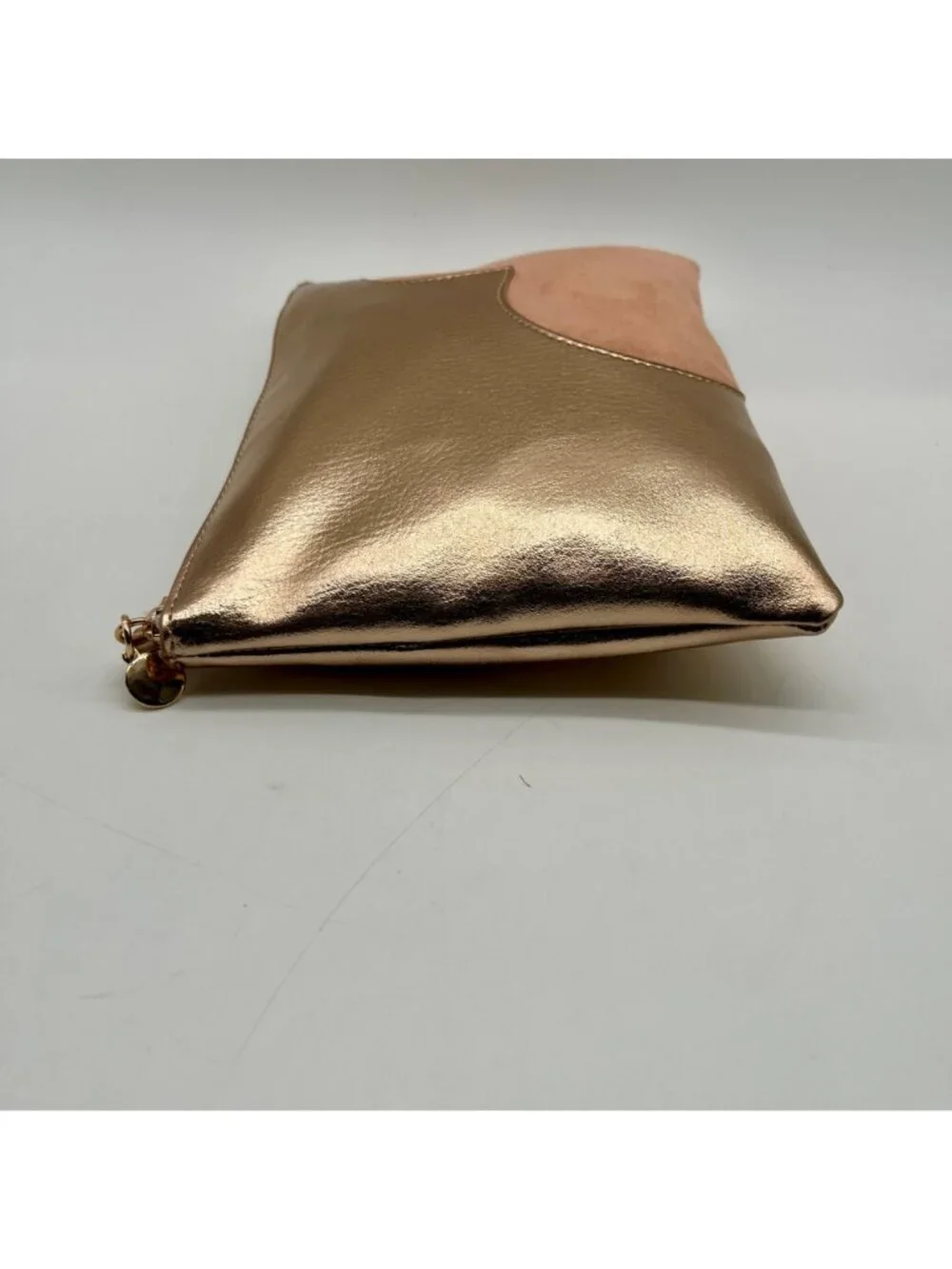 Lauren Conrad Metallic Pink Faux Leather Wristlet